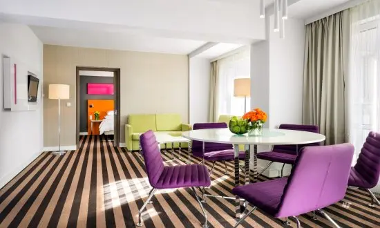 A guest room at Hotel Metropol in Katowice