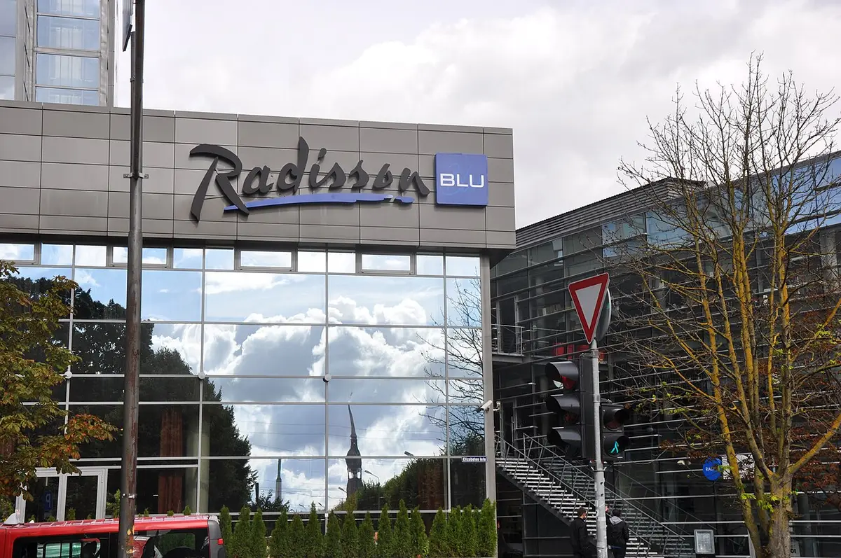 Radisson Blu Hotel Latvija tower at Elizabetes iela 55, Riga